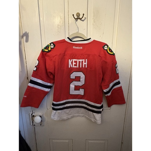 REEBOK Chicago Blackhawks Youth S/M NHL Hockey Jersey Red Kids - Picture 2 of 9